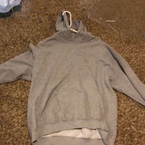 solid gray hoodie